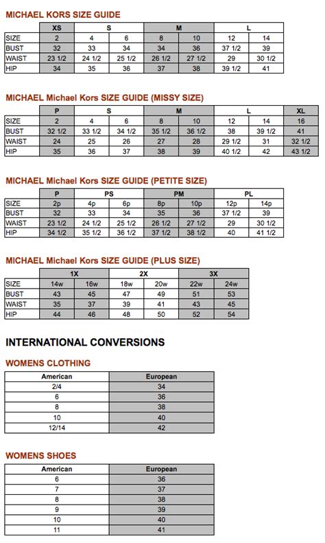 michael kors shoes chart|michael kors size guide uk.